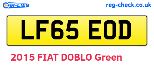 LF65EOD are the vehicle registration plates.