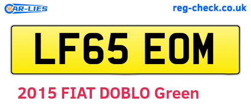 LF65EOM are the vehicle registration plates.