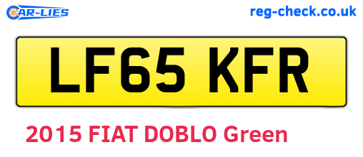 LF65KFR are the vehicle registration plates.