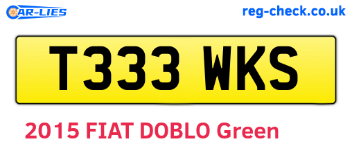 T333WKS are the vehicle registration plates.