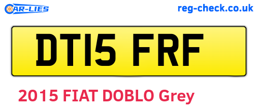 DT15FRF are the vehicle registration plates.