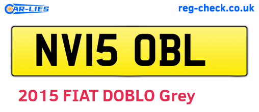 NV15OBL are the vehicle registration plates.
