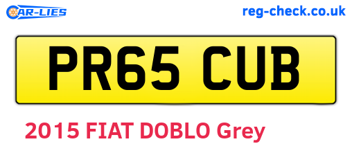 PR65CUB are the vehicle registration plates.