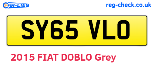 SY65VLO are the vehicle registration plates.