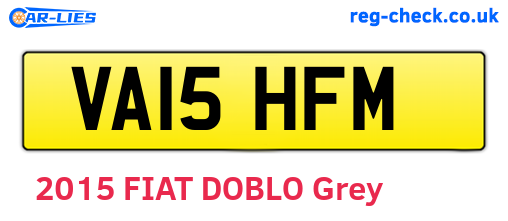 VA15HFM are the vehicle registration plates.