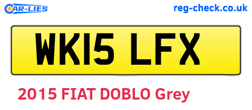 WK15LFX are the vehicle registration plates.