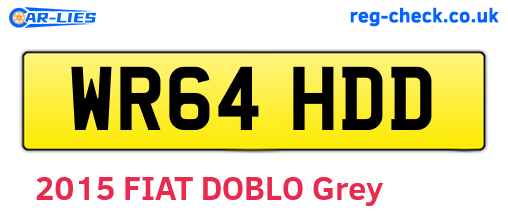 WR64HDD are the vehicle registration plates.