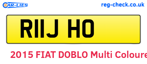 R11JHO are the vehicle registration plates.