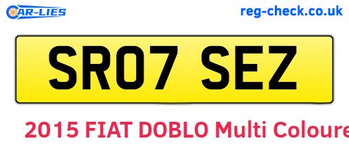 SR07SEZ are the vehicle registration plates.
