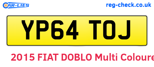 YP64TOJ are the vehicle registration plates.