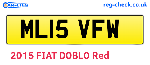ML15VFW are the vehicle registration plates.