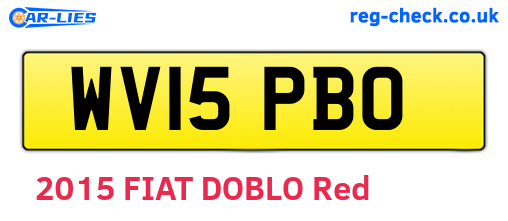 WV15PBO are the vehicle registration plates.