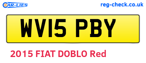 WV15PBY are the vehicle registration plates.