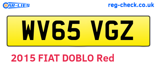 WV65VGZ are the vehicle registration plates.