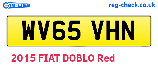 WV65VHN are the vehicle registration plates.