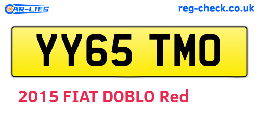 YY65TMO are the vehicle registration plates.