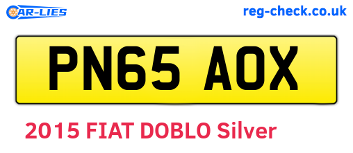 PN65AOX are the vehicle registration plates.