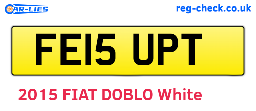 FE15UPT are the vehicle registration plates.