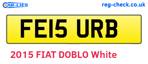 FE15URB are the vehicle registration plates.