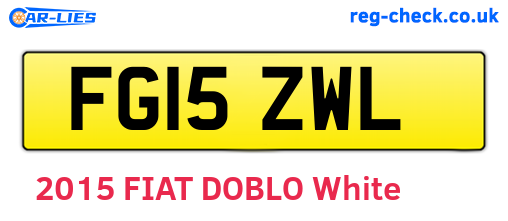 FG15ZWL are the vehicle registration plates.