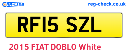 RF15SZL are the vehicle registration plates.