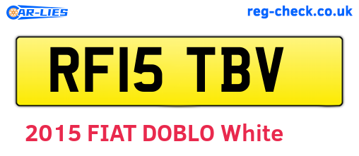RF15TBV are the vehicle registration plates.
