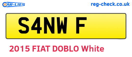 S4NWF are the vehicle registration plates.
