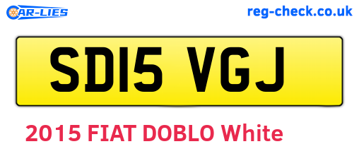SD15VGJ are the vehicle registration plates.