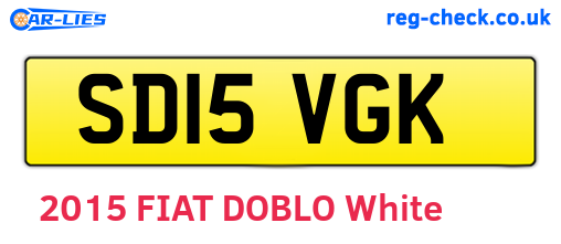 SD15VGK are the vehicle registration plates.