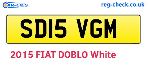 SD15VGM are the vehicle registration plates.