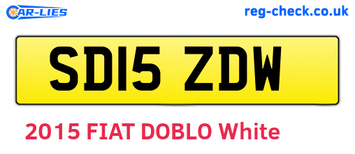 SD15ZDW are the vehicle registration plates.