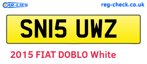 SN15UWZ are the vehicle registration plates.