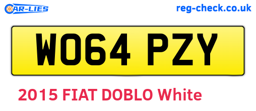 WO64PZY are the vehicle registration plates.