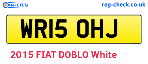 WR15OHJ are the vehicle registration plates.
