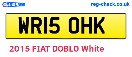 WR15OHK are the vehicle registration plates.