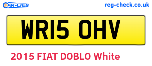 WR15OHV are the vehicle registration plates.