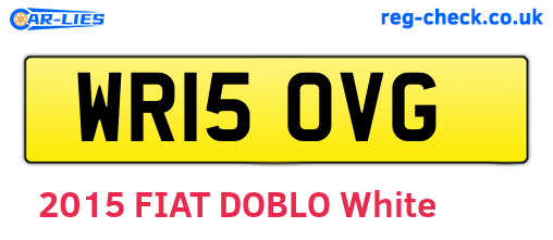 WR15OVG are the vehicle registration plates.