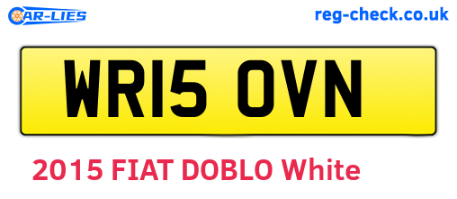 WR15OVN are the vehicle registration plates.