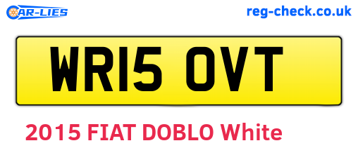 WR15OVT are the vehicle registration plates.