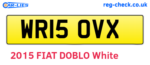 WR15OVX are the vehicle registration plates.