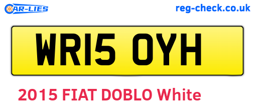 WR15OYH are the vehicle registration plates.