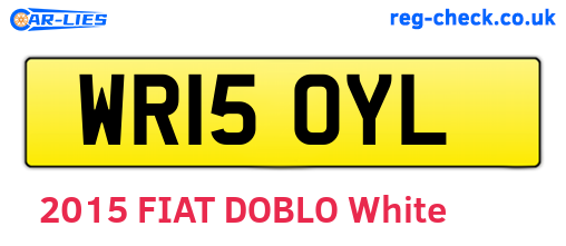 WR15OYL are the vehicle registration plates.