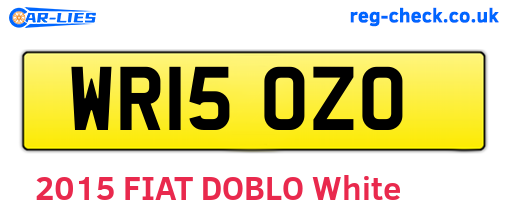 WR15OZO are the vehicle registration plates.