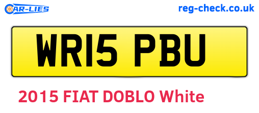 WR15PBU are the vehicle registration plates.