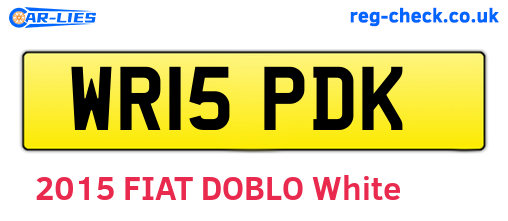 WR15PDK are the vehicle registration plates.