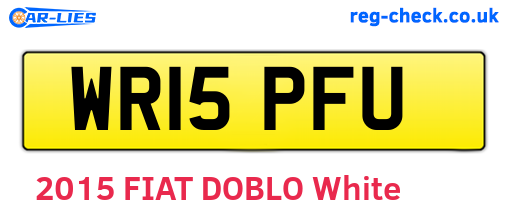 WR15PFU are the vehicle registration plates.