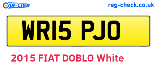 WR15PJO are the vehicle registration plates.