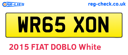 WR65XON are the vehicle registration plates.