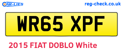 WR65XPF are the vehicle registration plates.