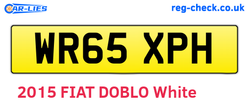 WR65XPH are the vehicle registration plates.